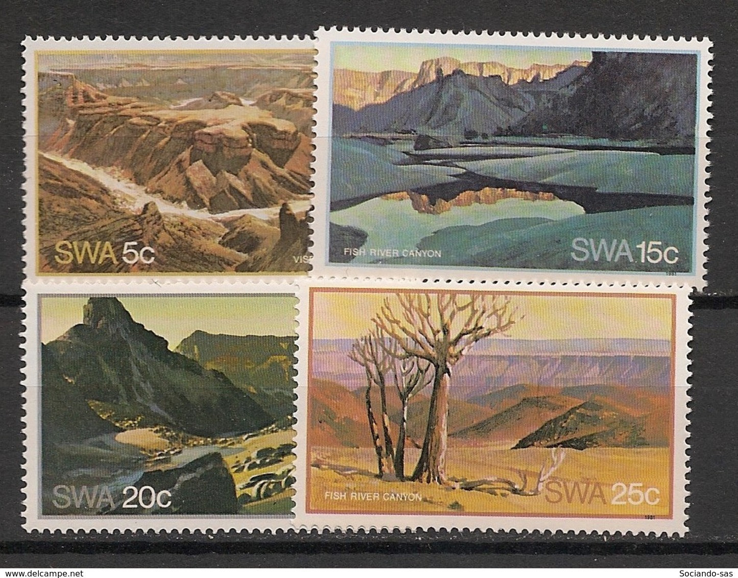 SWA / South West Africa - 1981 -  N°YT. 453 à 456 - Canyons - Neuf Luxe ** / MNH / Postfrisch - Namibië (1990- ...)