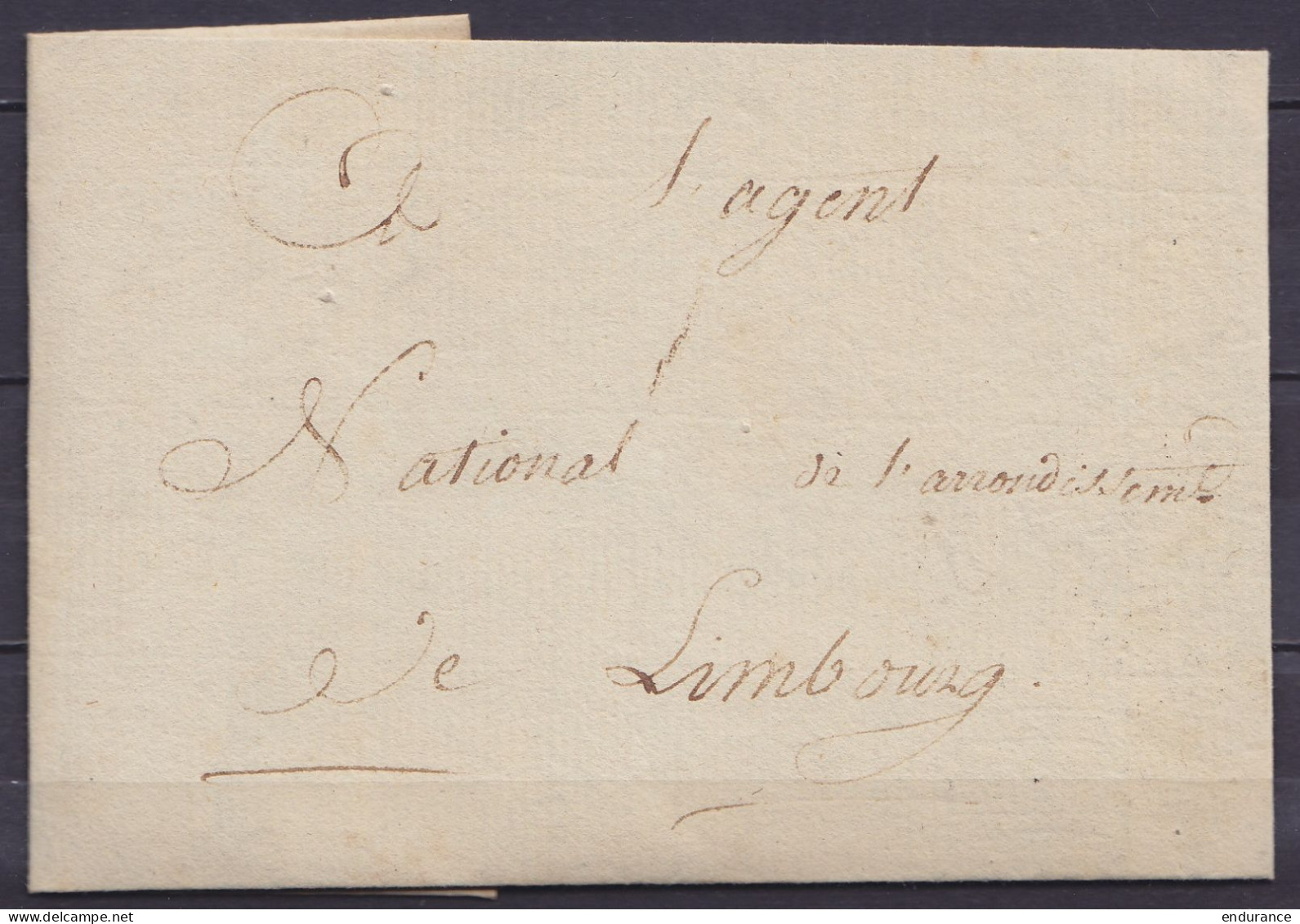 L. Datée 3 Germinal An 3 De AIX LA CHAPELLE Pour LIMBOURG - Voir Scans - 1794-1814 (Periodo Frances)