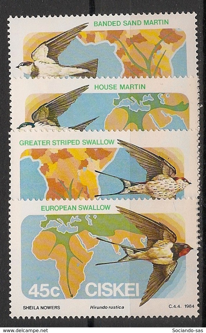 CISKEI - 1984 - N°YT. 61 à 64 - Oiseaux - Neuf Luxe ** / MNH / Postfrisch - Ciskei