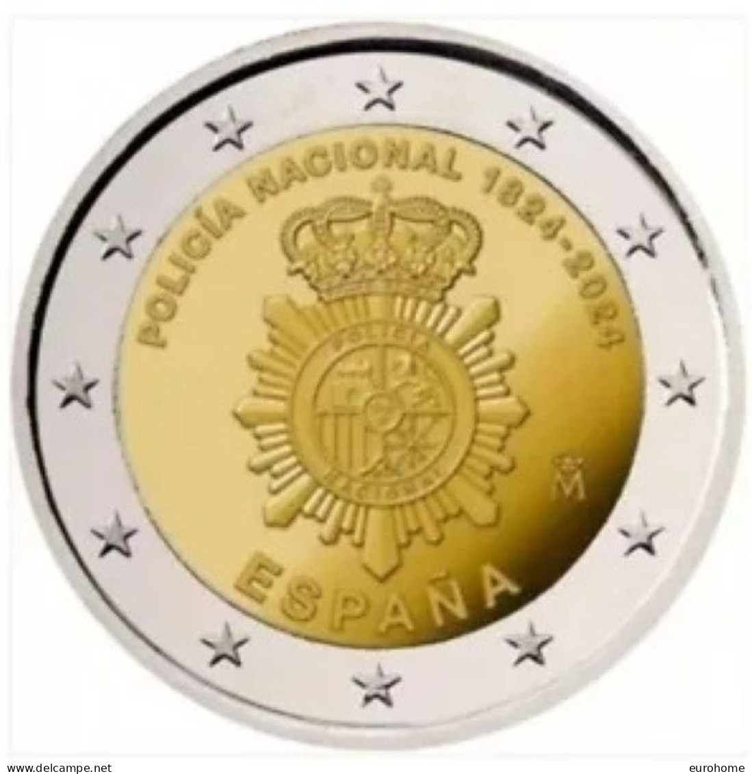 Spanje 2024   2 Euro Commemo "Guardia National"    UNC Uit De Rol  -  UNC Du Rouleaux !!!! - Spain