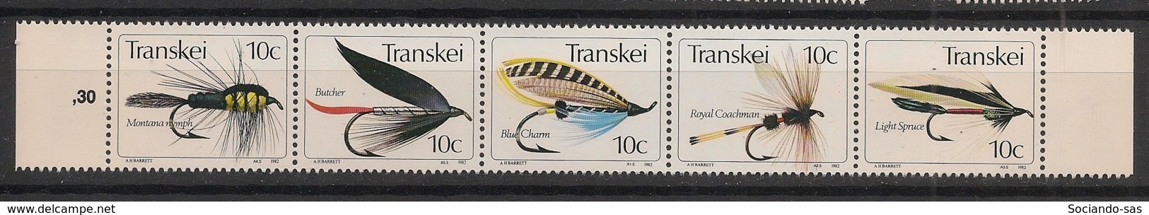 TRANSKEI - 1982 - N°YT. 98 à 102 - Mouches Pour Pêche - Neuf Luxe ** / MNH / Postfrisch - Transkei