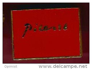 40396-Pin's.Picasso.peint Re.peinture.art.signé Spadem 92 - Personnes Célèbres