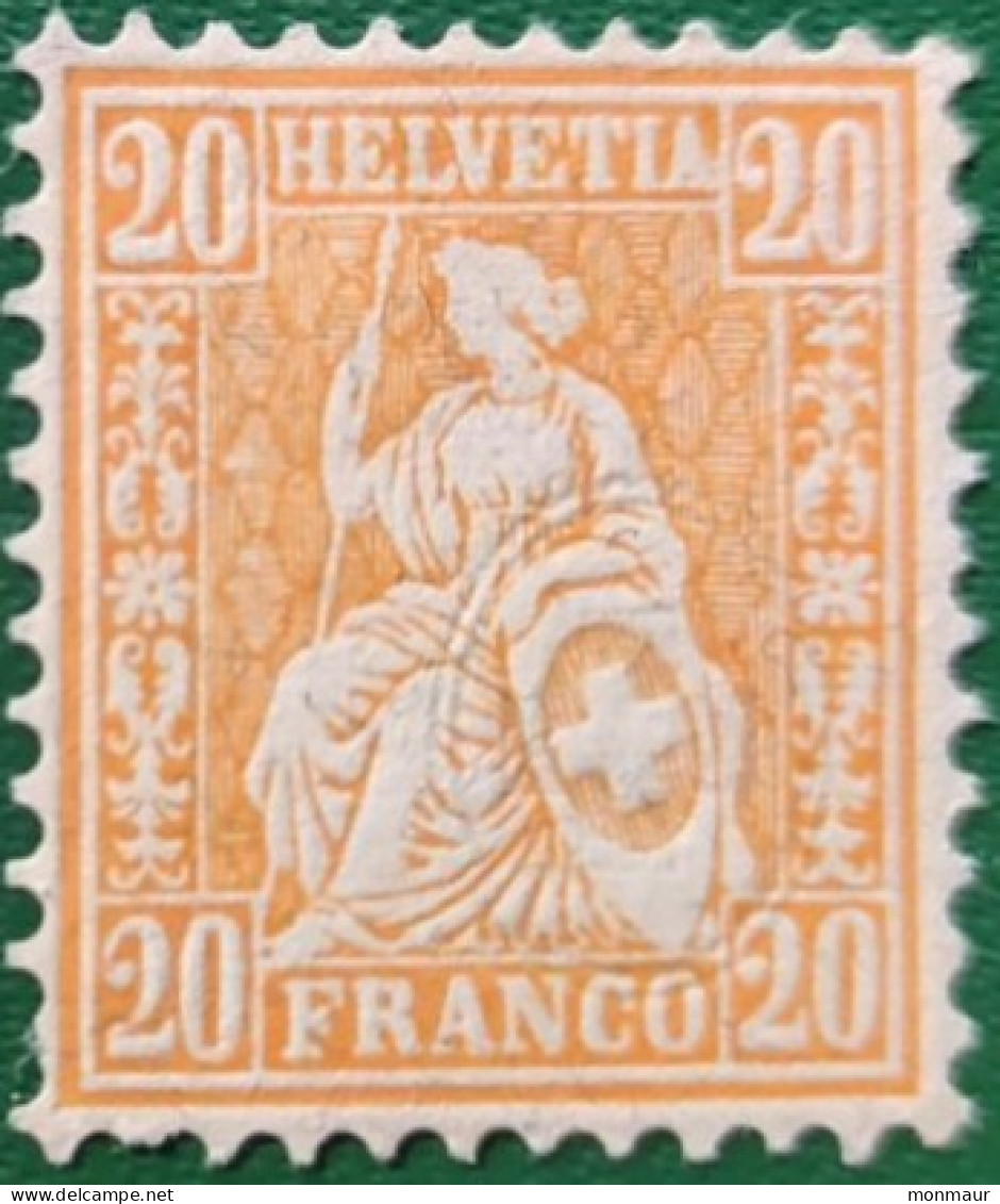 SVIZZERA 1881 HELVETIA SEDUTA 20c - Used Stamps