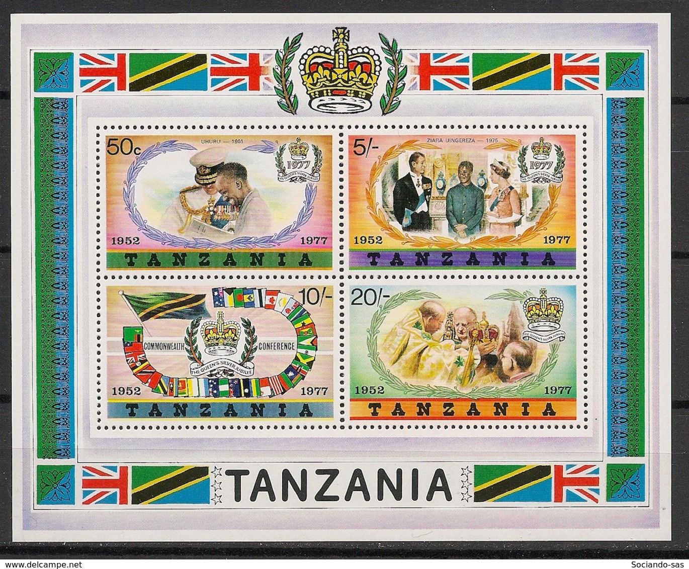 TANZANIA - 1977 - N°Mi. Bloc 9 (87) - Queen Elisabeth II - Neuf Luxe ** / MNH / Postfrisch - Tanzania (1964-...)