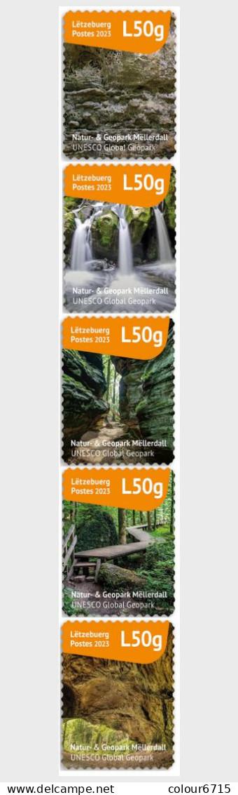 Luxembourg 2023 Unesco Global Geopark (Mullerthal) Stamps 5v MNH - Ongebruikt