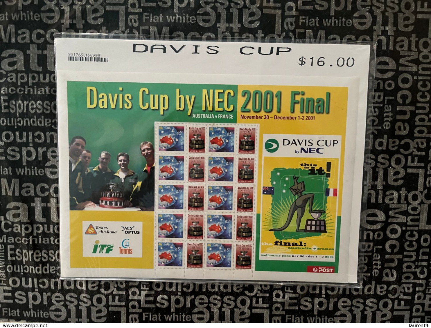 (folder 15-3-2024) Australia Post - DAVIS Cup 2001 Final (Tennis Australia V France) RRP Was $ 16 In 2001 ! - Hojas, Bloques & Múltiples