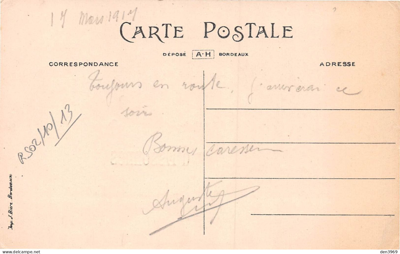 Un Bonjour D'ESSONNES (Essonne) - Ecrit 1914 (2 Scans) - Essonnes