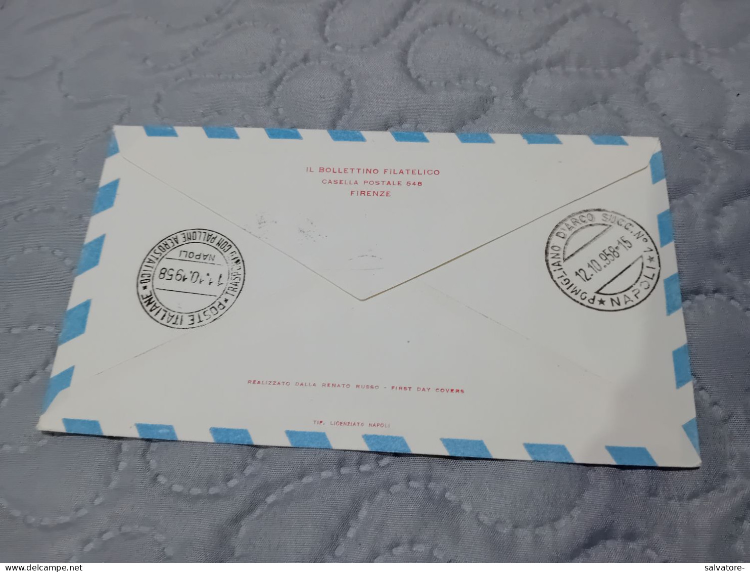 LETTERA TRASPORTO POSTALE CIN PALLONE AEROSTATICO- SAN MARINO 1958 - Montgolfières