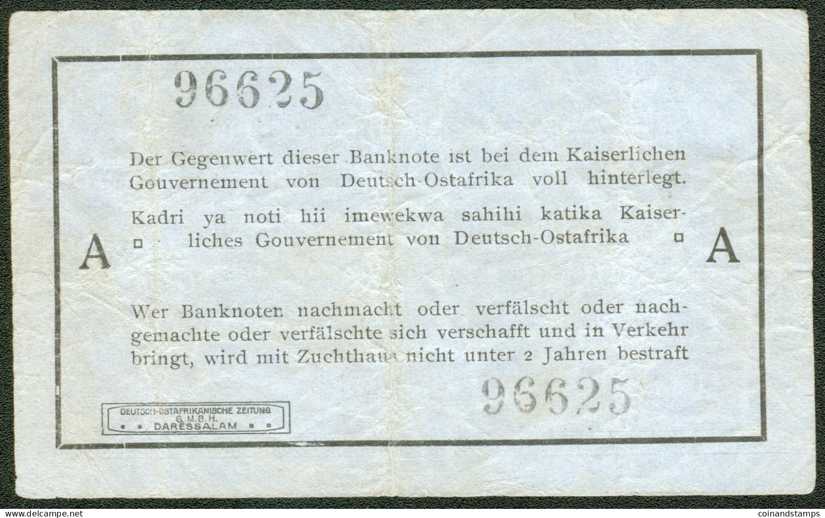 German East Africa 1 Rupie 1. Nov. 1915 Rosenberg Nr.914a RARITÄT, III - Deutsch-Ostafrika