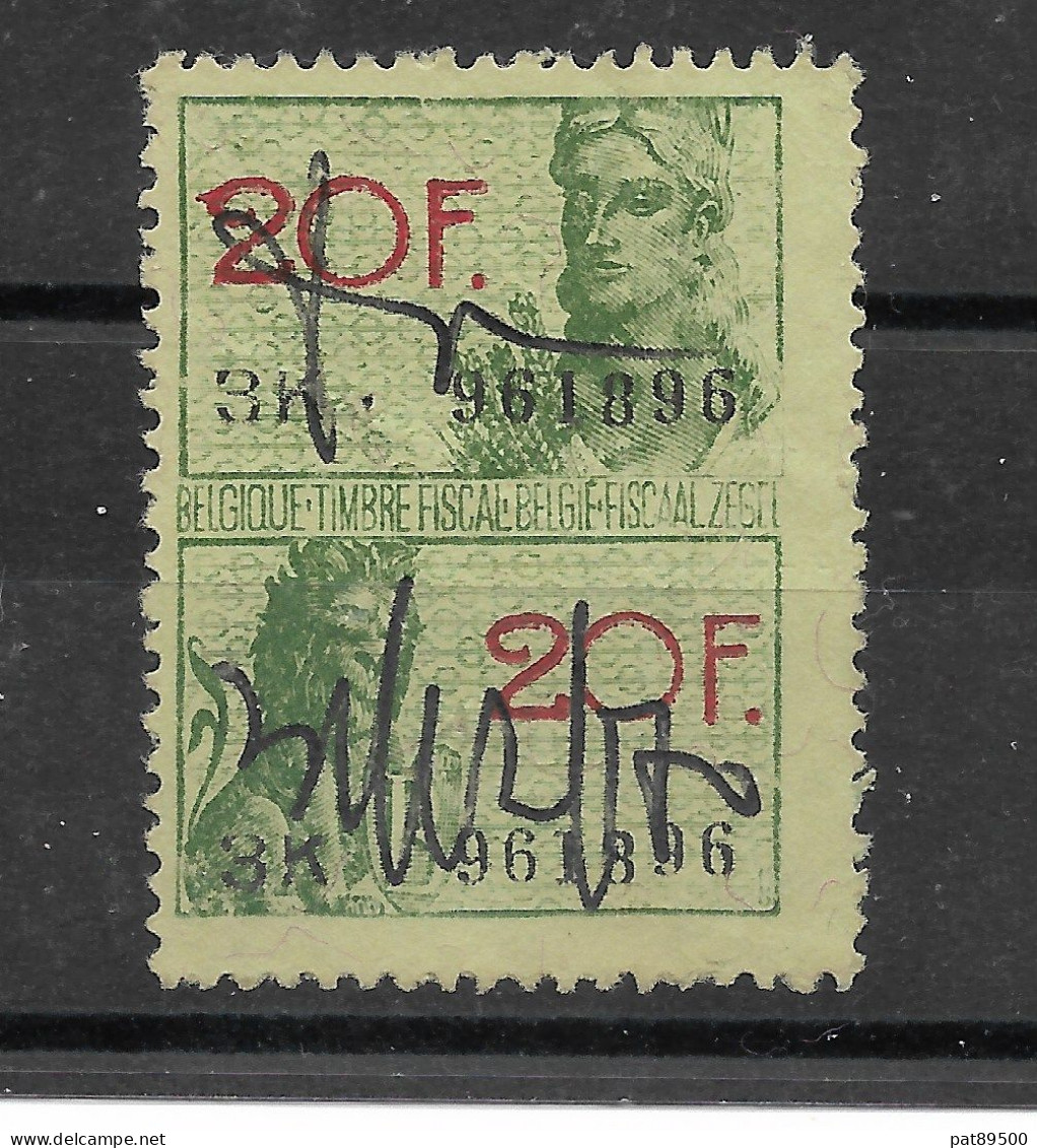 BELGIQUE / FISCAUX / EFFETS De COMMERCE /1 Timbre Seul De 20 Francs Oblitéré - Stamps