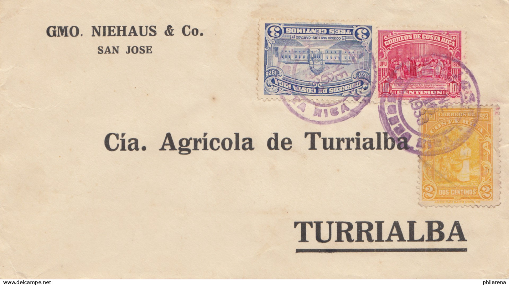 Costa Rica: 1933: San  Jose To Turrialba - Costa Rica