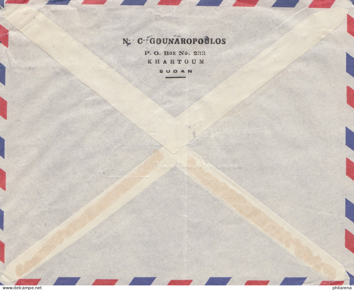 Sudan 1952: Air Mail Khartoum To Iserlohn - Sudan (1954-...)