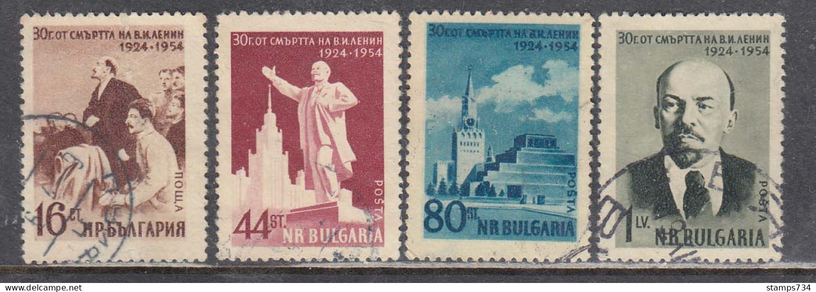 Bulgaria 1954 - 30th Anniversary Of Lenin's Death, Mi-Nr. 900/03, Used - Oblitérés