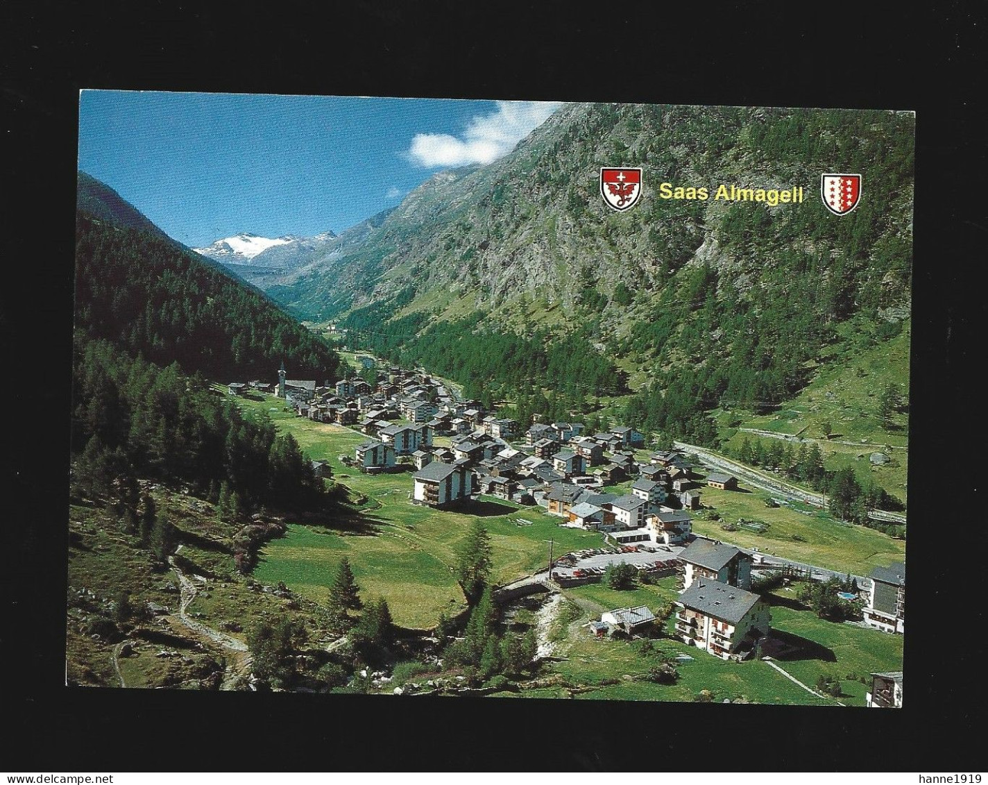 Saas Almagell Wallis Photo Carte Schweiz Suisse Htje - Saas-Almagell