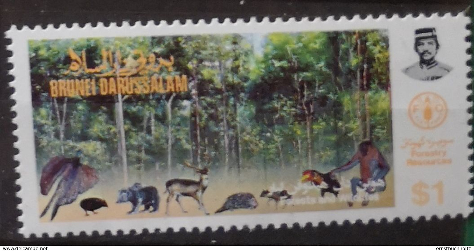 Brunei 1984 Wildlifes Mi 303/06** Nur 1v Animals Im Angebot - Brunei (1984-...)