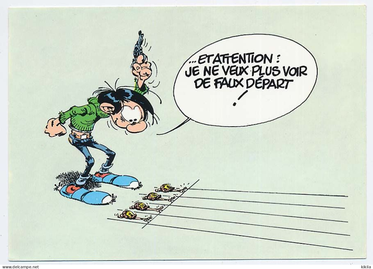 CPSM / CPM 10.5 X 15 Illustrateur / Dessinateur FRANQUIN Gaston LAGAFFE  ...et Attention: Je Ne Veux Plus Voir De Faux * - Bandes Dessinées