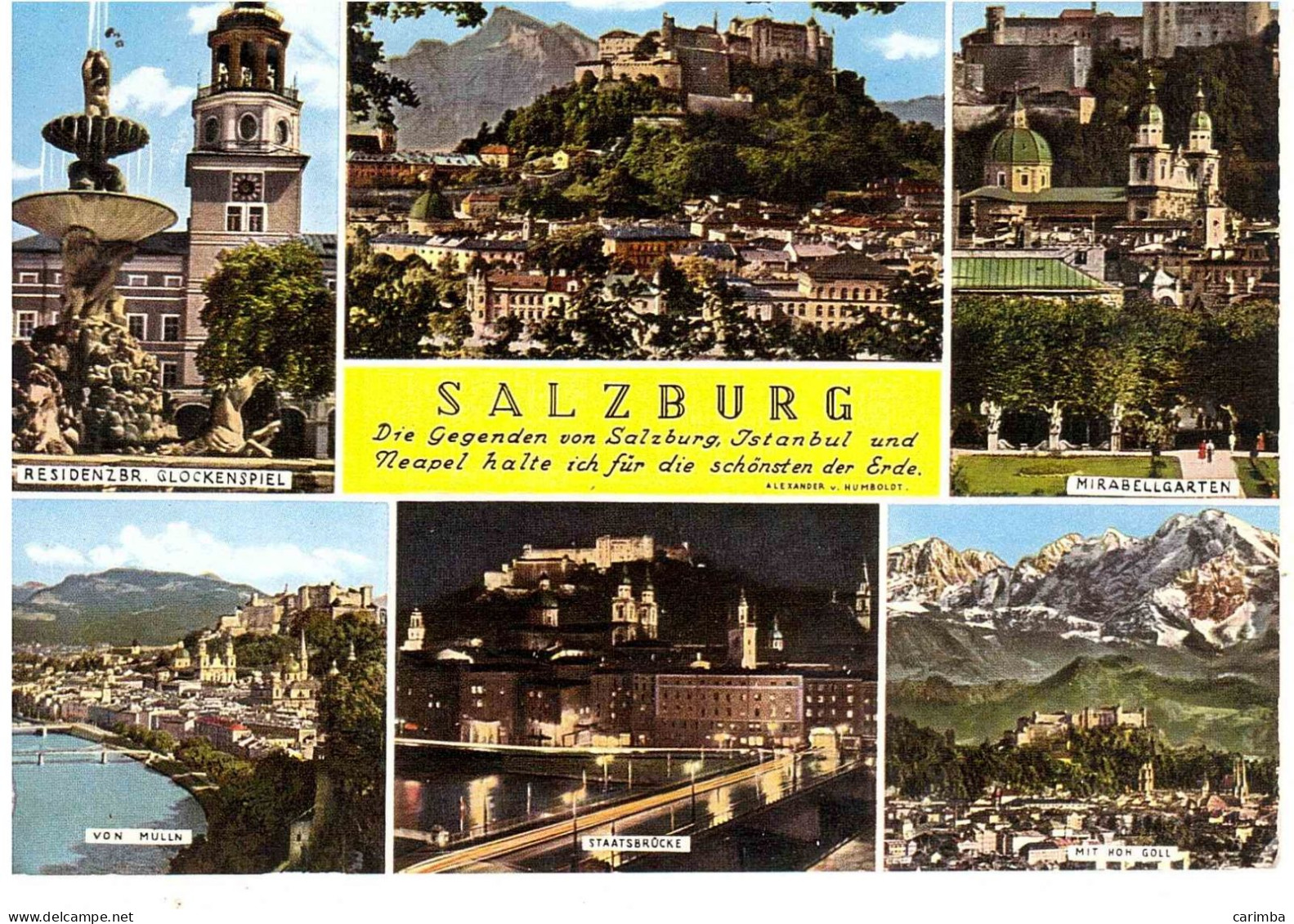 CARTOLINA SALZBURG PER ITALIA CON ANNULLO TARGHETTA - Lettres & Documents