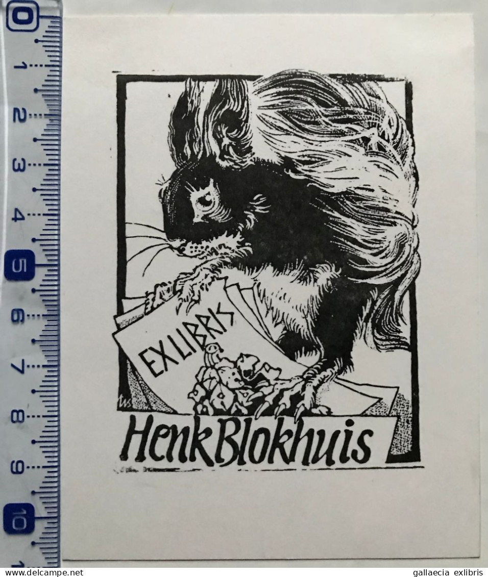 Exlibris Har Siekman. Écureuil. Ex-libris Har Siekman. Squirrel - Bookplates