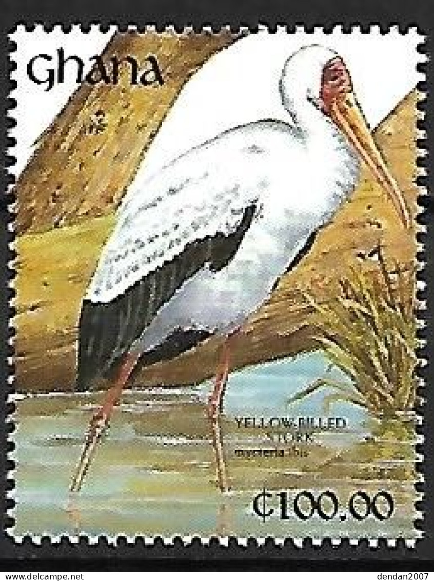 Ghana - MNH ** 1991 :   Yellow-billed Stork -   Mycteria Ibis - Storchenvögel