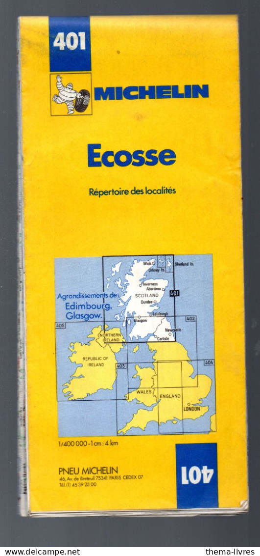 Grande Carte MICHELIN N°401   ECOSSE 1985-86   (M6432 ) - Mapas Topográficas