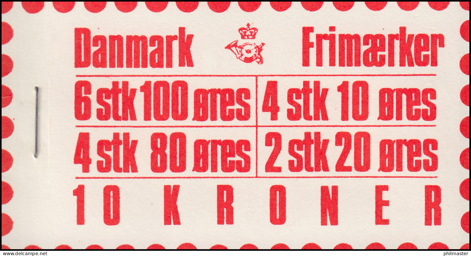 Dänemark Markenheftchen 10 Kr Freimarken 1976 Bikuben Mit 649+622+556+328, ** - Carnets