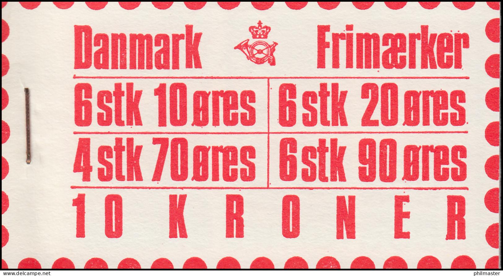 Dänemark Markenheftchen 10 Kr Freimarken 1975 Biene Mit 571+570+556+328, ** - Markenheftchen