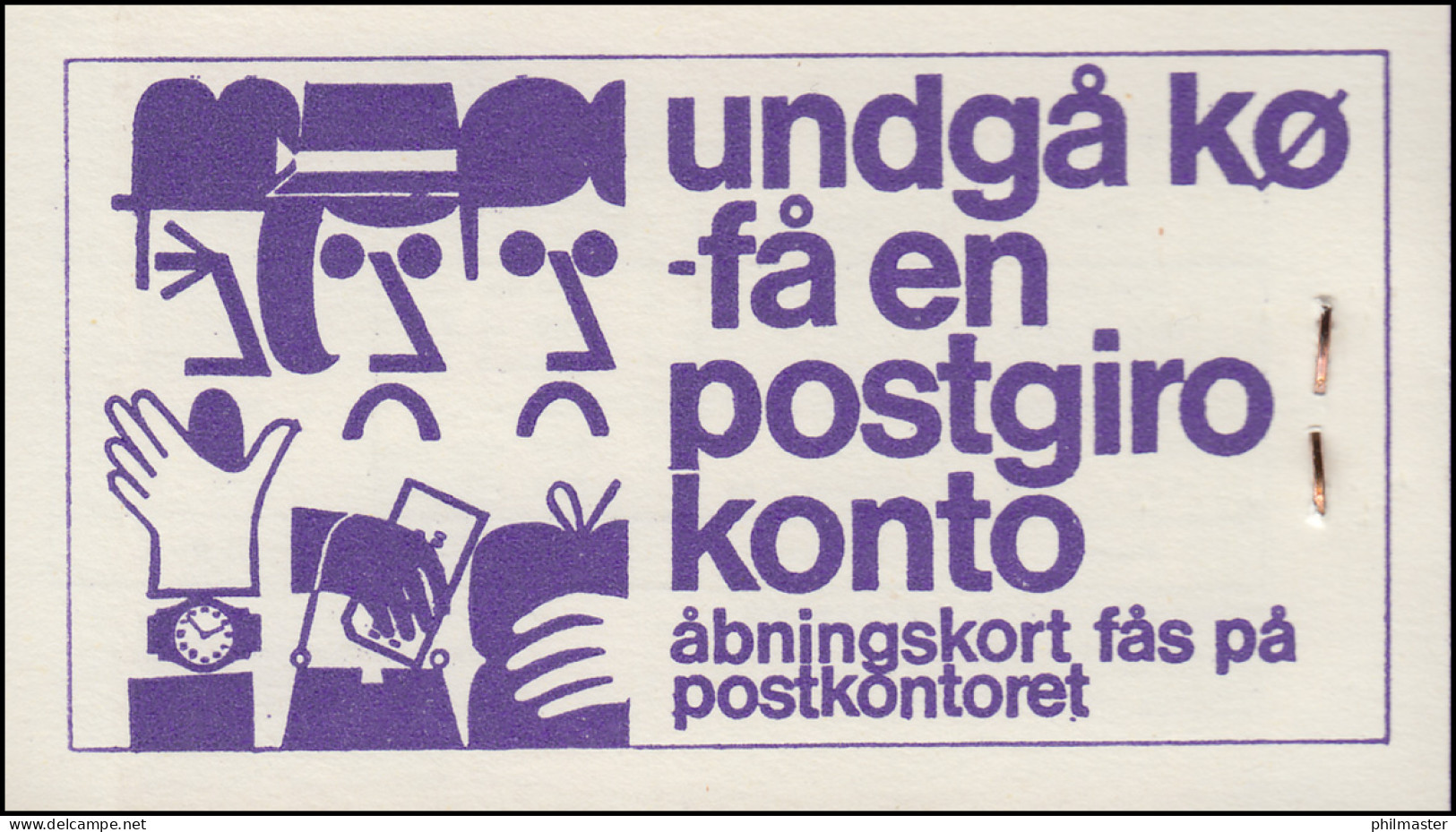 Dänemark Markenheftchen 619 Kopenhagen - Innenansicht Der Bahnhofshalle 1976, ** - Postzegelboekjes