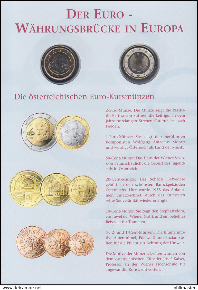 Numis-Faltblatt 100 Jahre Salzachbrücke - Numismatische Enveloppen