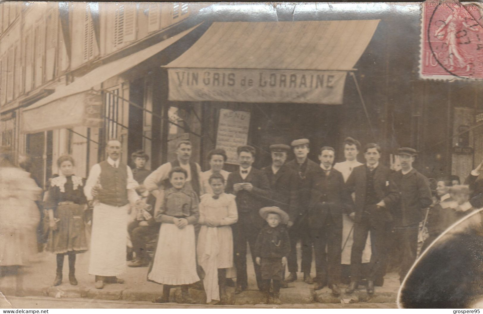 CHARENTON 1907 CARTE PHOTO A SITUER RESTAURANT VIN GRIS DE LORRAINE ? - Charenton Le Pont