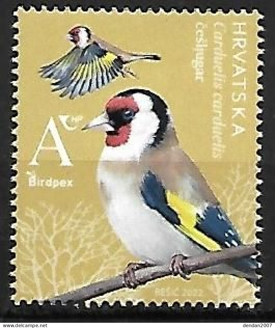 Croatia (Hrvatska) - MNH ** BIRDPEX 2022 :  European Goldfinch  -  Carduelis Carduelis - Zangvogels