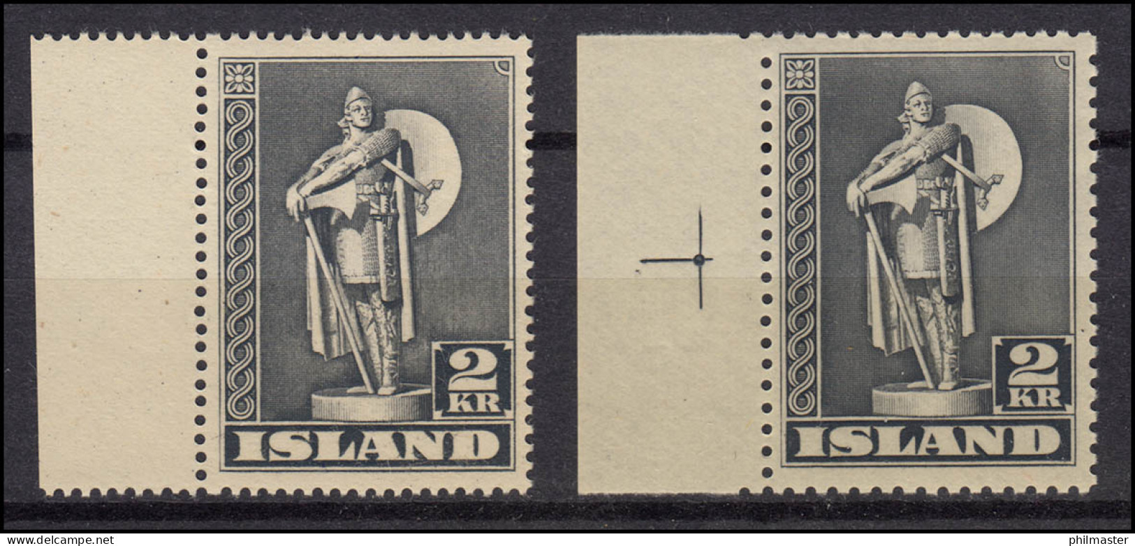 Island 214 A Und E Thornfinn Karlsefni, Zähnungsvarianten Postfrisch ** - Sonstige & Ohne Zuordnung