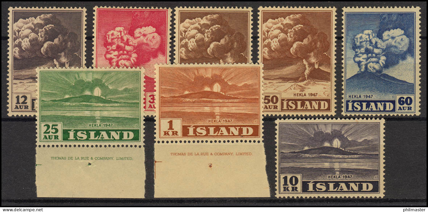 Island 247-253 (incl. 250a Und B) Ausbruch Vulkan Hekla, Satz Postfrisch ** - Sonstige & Ohne Zuordnung