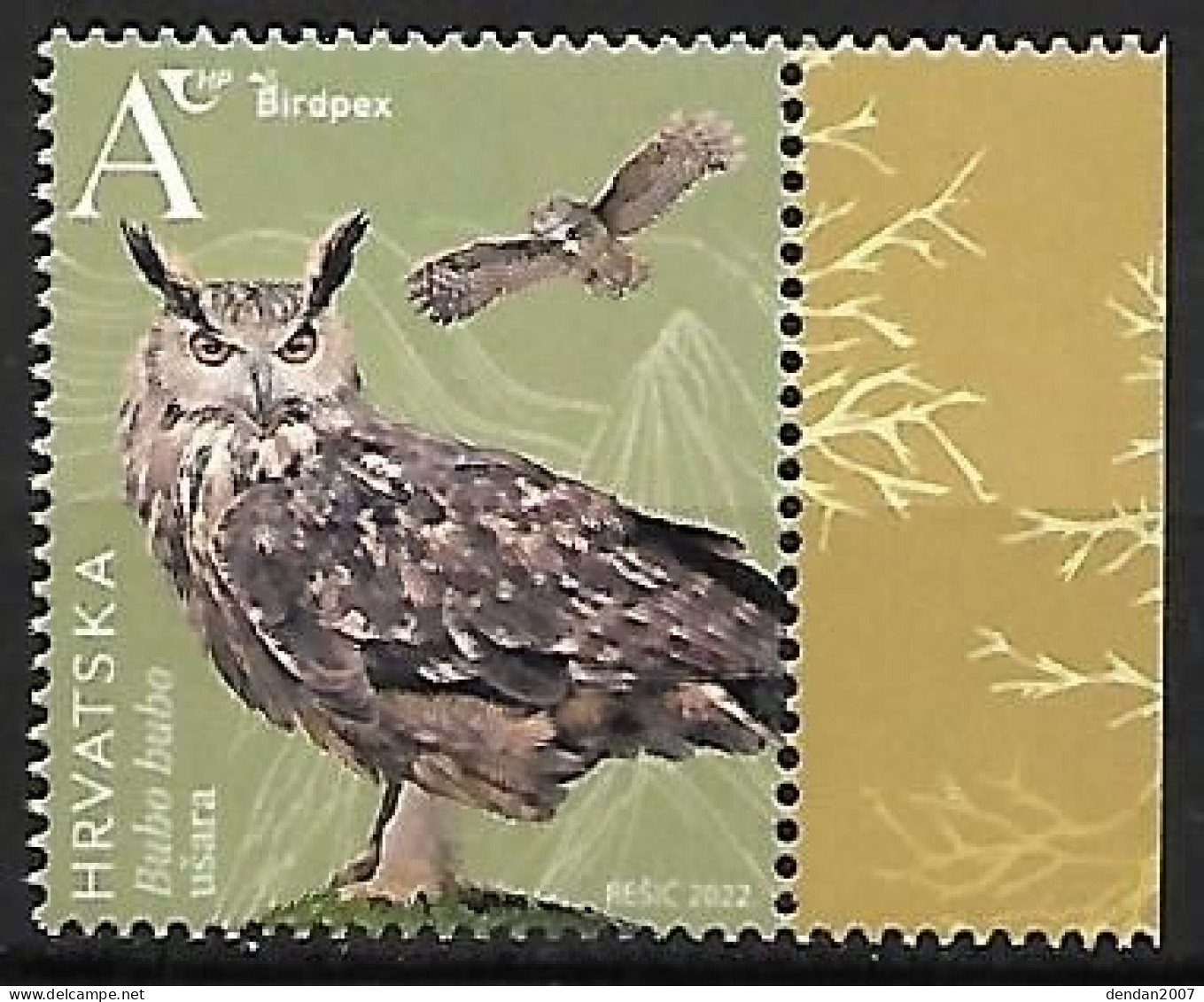 Croatia (Hrvatska) - MNH ** BIRDPEX 2022 :    Eurasian Eagle-Owl  -  Bubo Bubo - Uilen