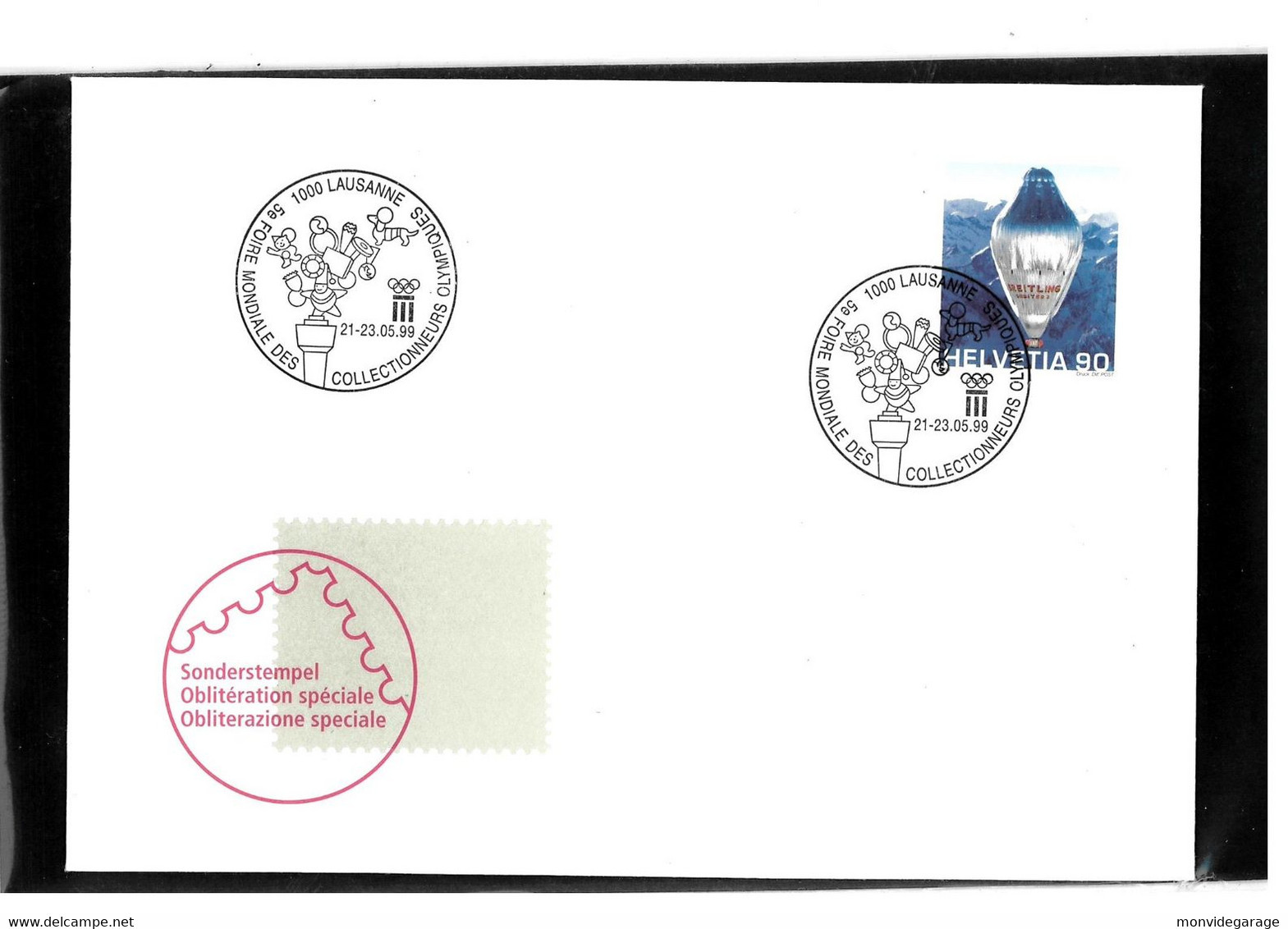 6e Foire Mondiale Des Collectionneurs Olympiques - Oblitération Spéciale - Lausanne - 1999 - Sport 93 - Briefe U. Dokumente