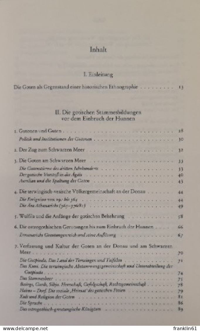 Geschichte Der Goten. Von Den Anfängen Bis Zur Mitte Des Sechsten Jahrhunderts. - 4. 1789-1914