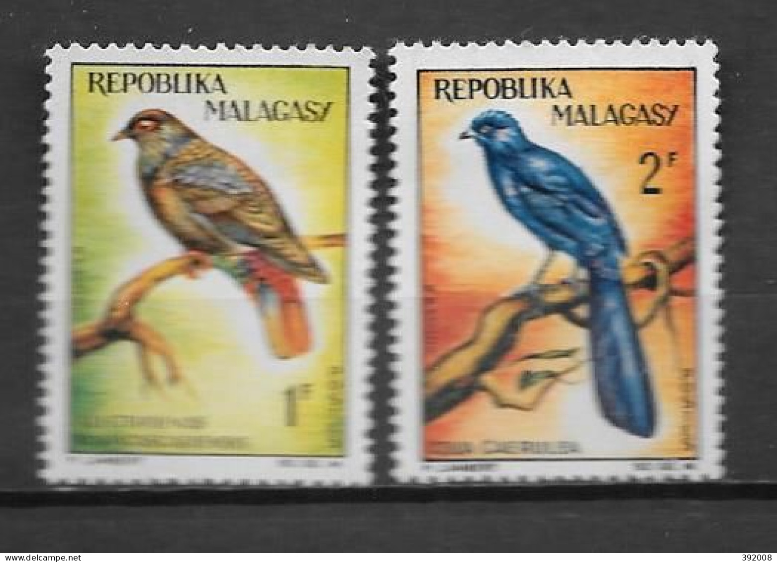 1963 - N° 380 + 381**MNH - Oiseaux  - Madagascar (1960-...)