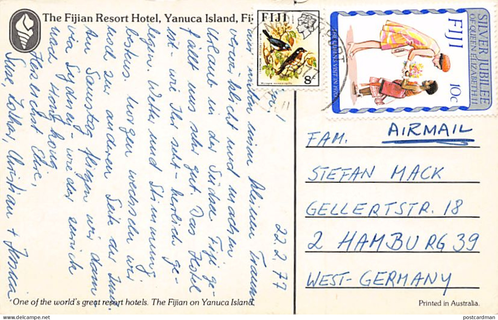 Fiji - Yanuca Island - The Fijian Resort Hotel - Publ. Unknown  - Fidschi