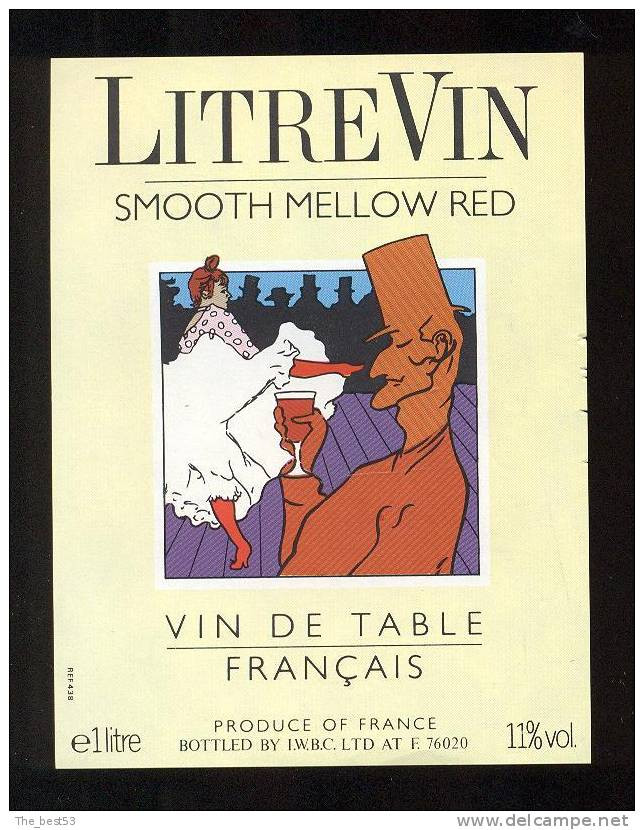 Etiquette De Vin De Table Smooth Mellow Red   -    Thème Danse, Cabaret - Dans