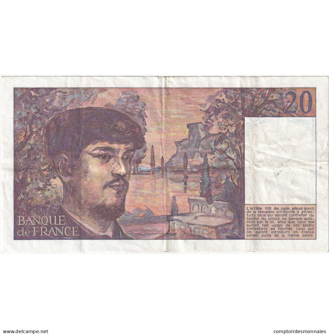 France, 20 Francs, Debussy, 1987, M.019, TTB, Fayette:66.08, KM:151b - 20 F 1980-1997 ''Debussy''