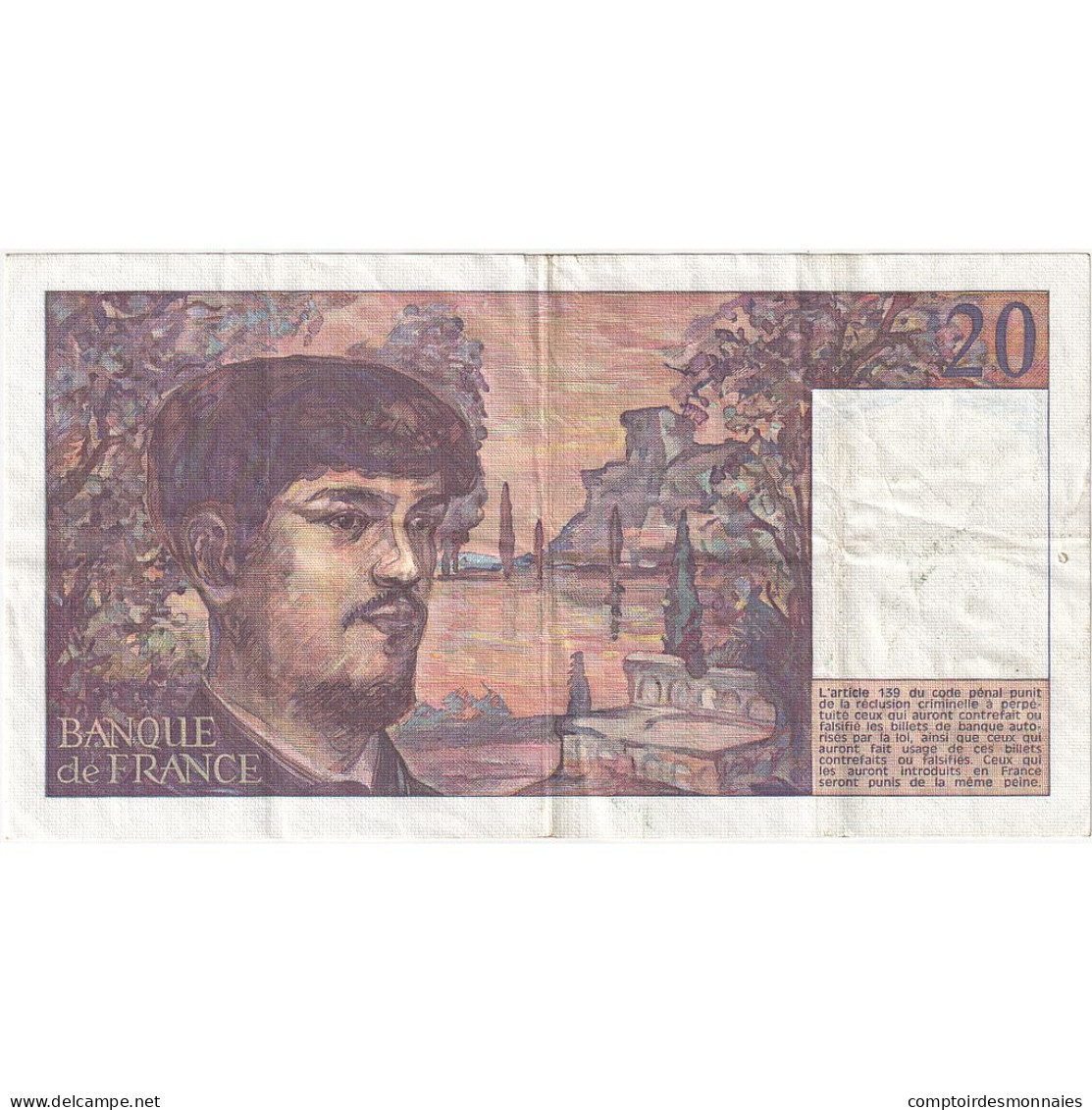 France, 20 Francs, Debussy, 1989, M.025, TTB, Fayette:66.10, KM:151c - 20 F 1980-1997 ''Debussy''