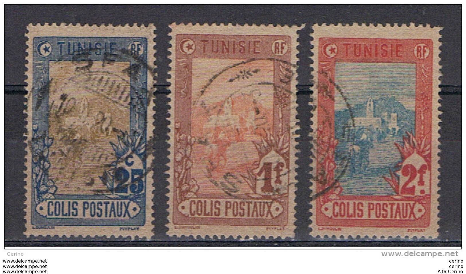 TUNISIA:  1906  PER  COLLI  POSTALI  -  3  VAL. US. -  YV/TELL. 4//9 - Autres & Non Classés