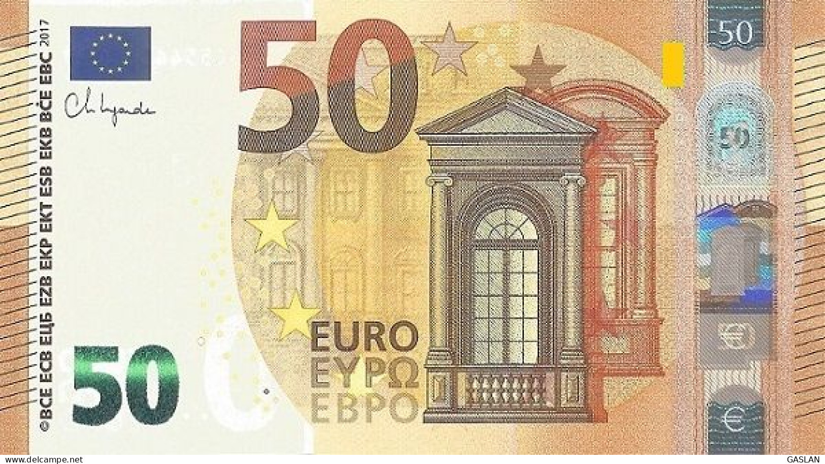 SPAIN 50 VD V031 UNC LAGARDE - 50 Euro