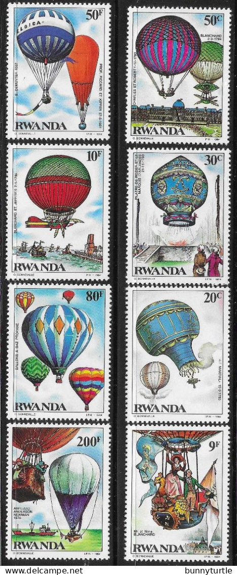 Rwanda 1984 1st Manned Flight Bicent Balloons MNH - Unused Stamps