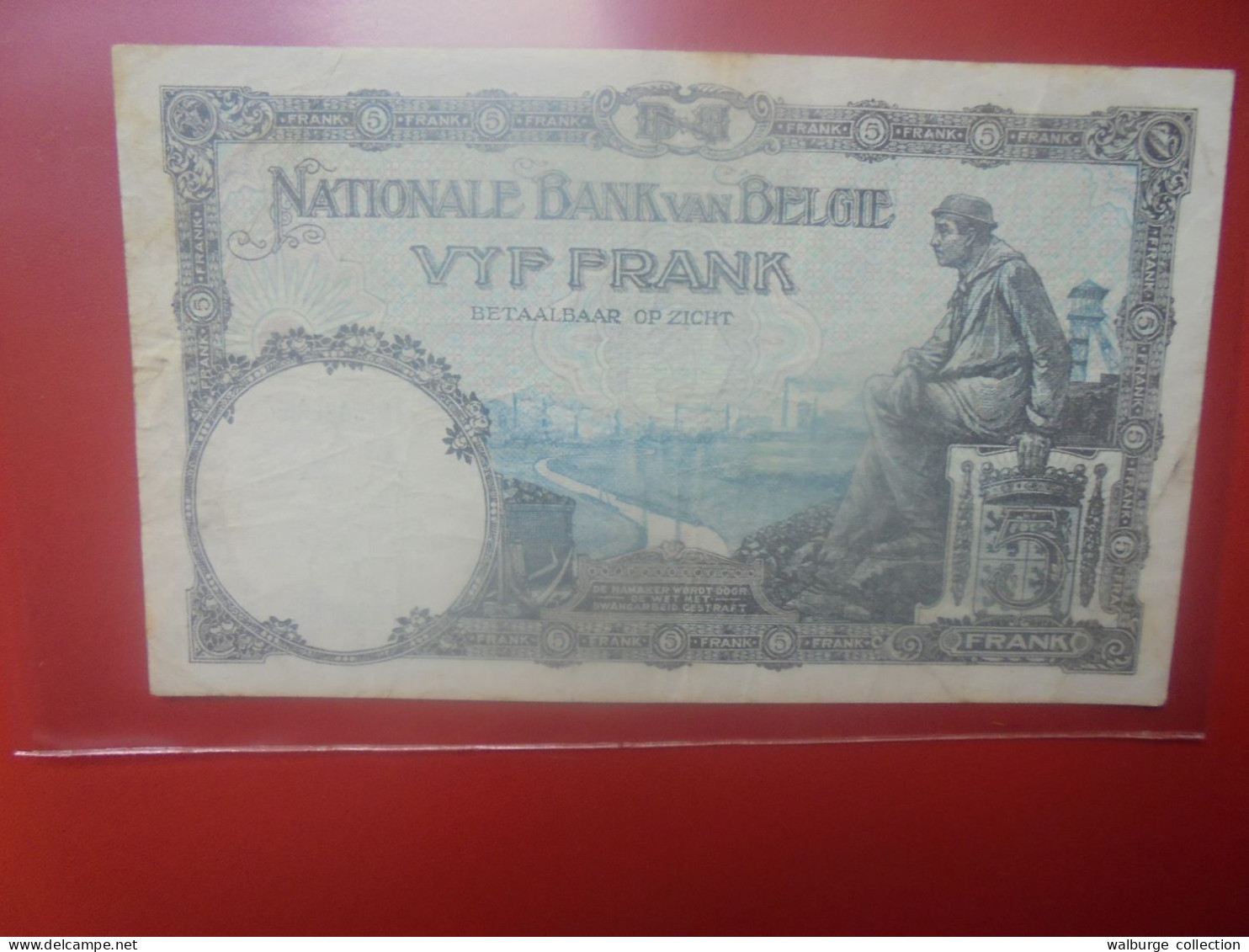 BELGIQUE 5 Francs 1928 Circuler (B.33) - 5 Franchi