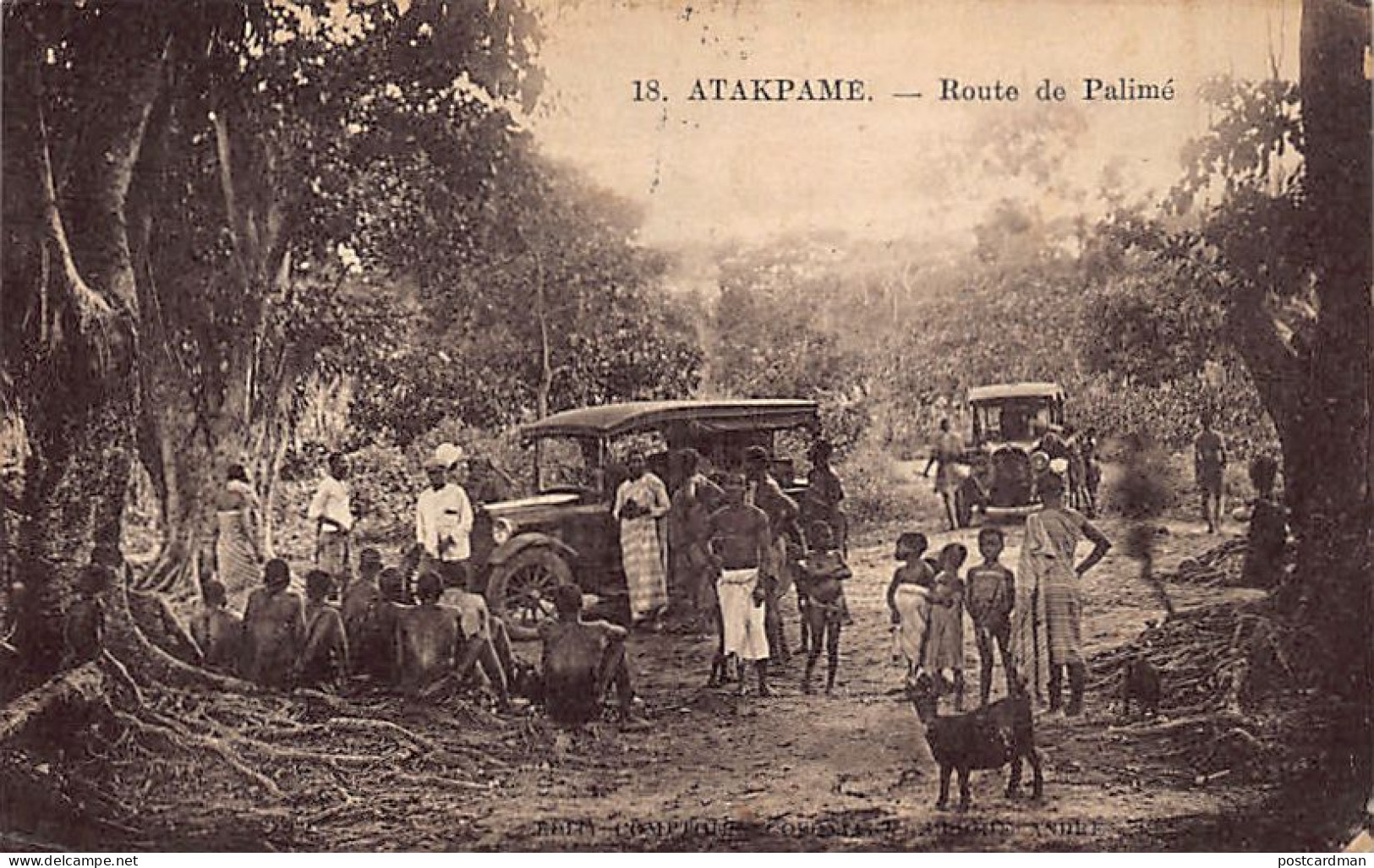 TOGO - ATAKPAMÉ - Route De Palimé - Automobiles - Ed. Comptoir Colonial 18 - Togo