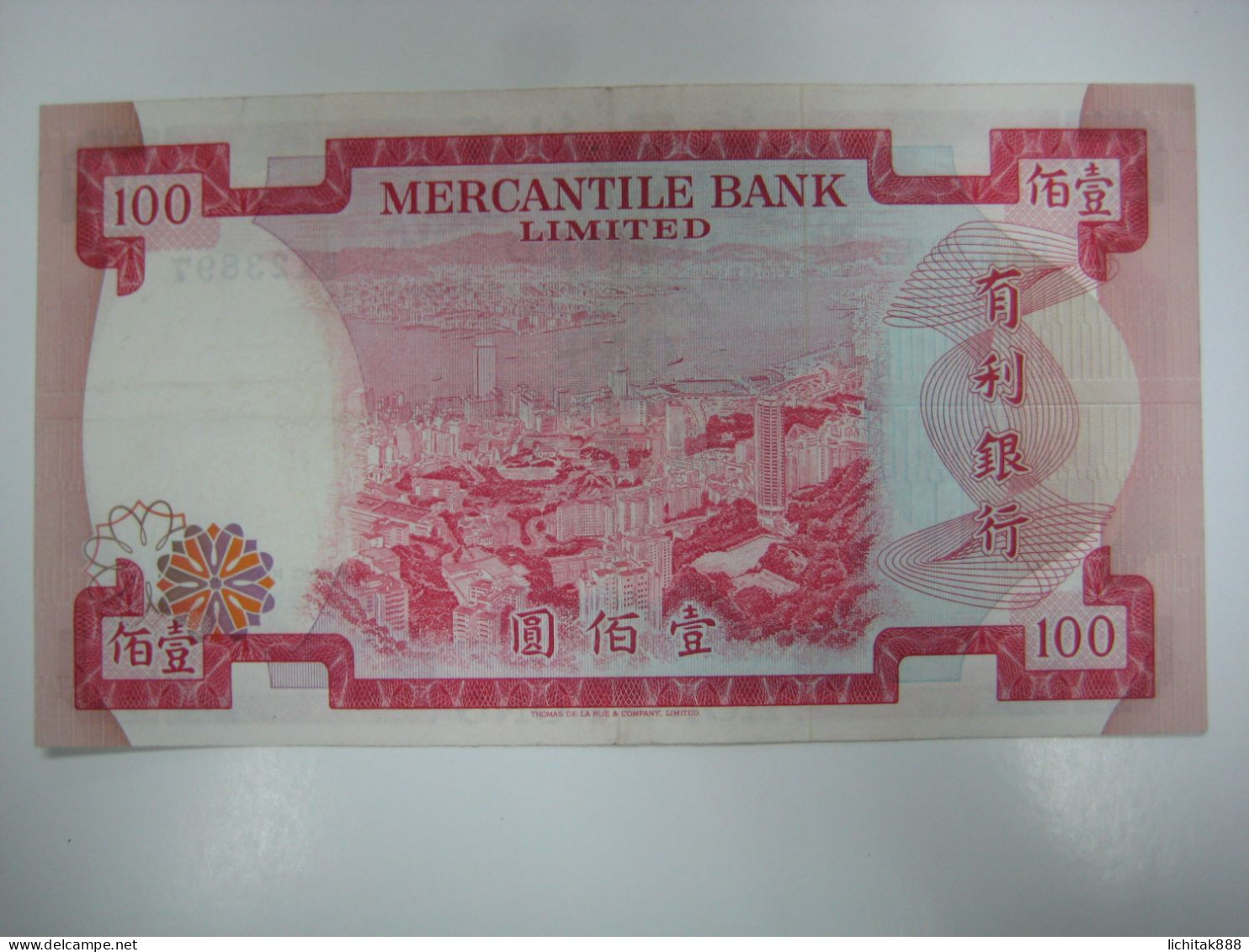 Hong Kong 1974 Mercantile Bank $100 Dollars Banknote EF - Hongkong