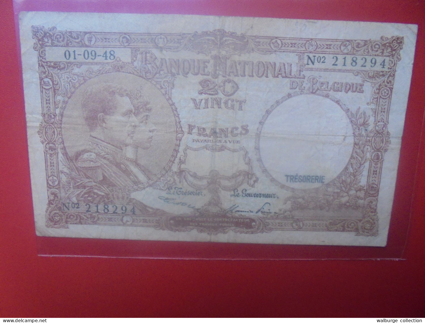 BELGIQUE 20 Francs 1948 Circuler (B.33) - 20 Francos