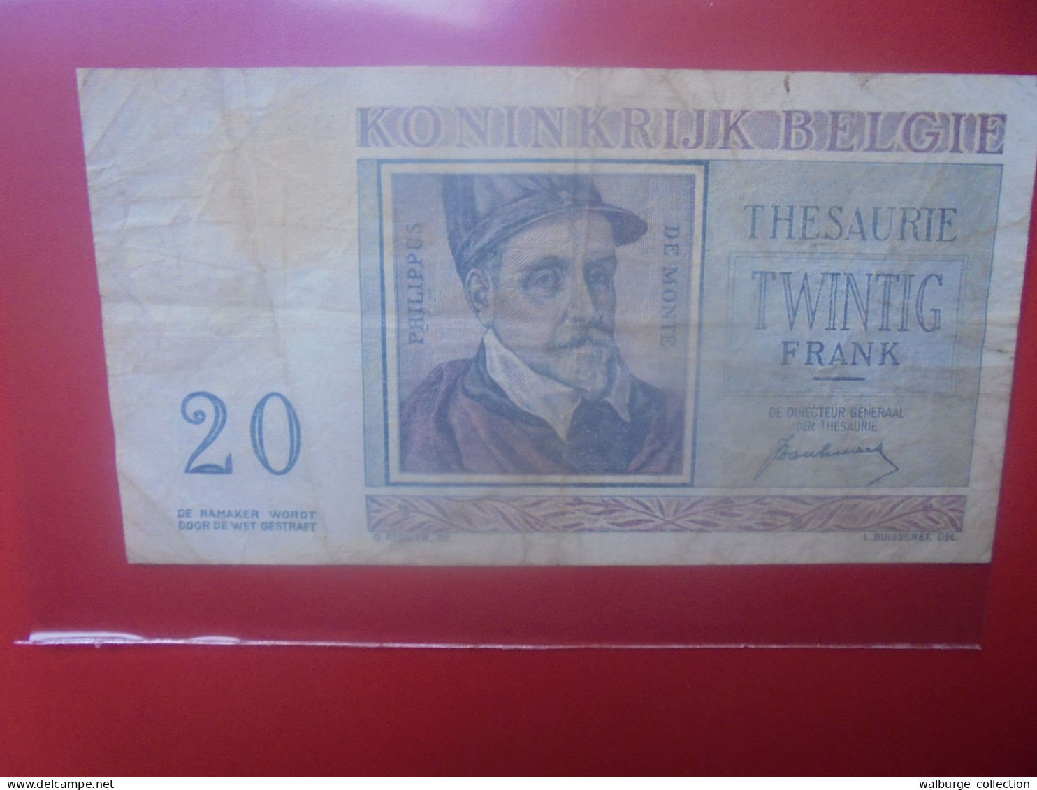 BELGIQUE 20 FRANCS 1950 (Date+rare) Circuler (B.33) - 20 Francs
