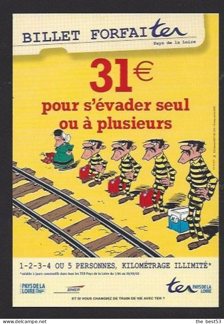 CPM SNCF  Billet Forfaiter  -  Pour S'évader Seul Ou à Plusieurs  -  Thème Lucky Luke Et Les Dalton - Fumetti