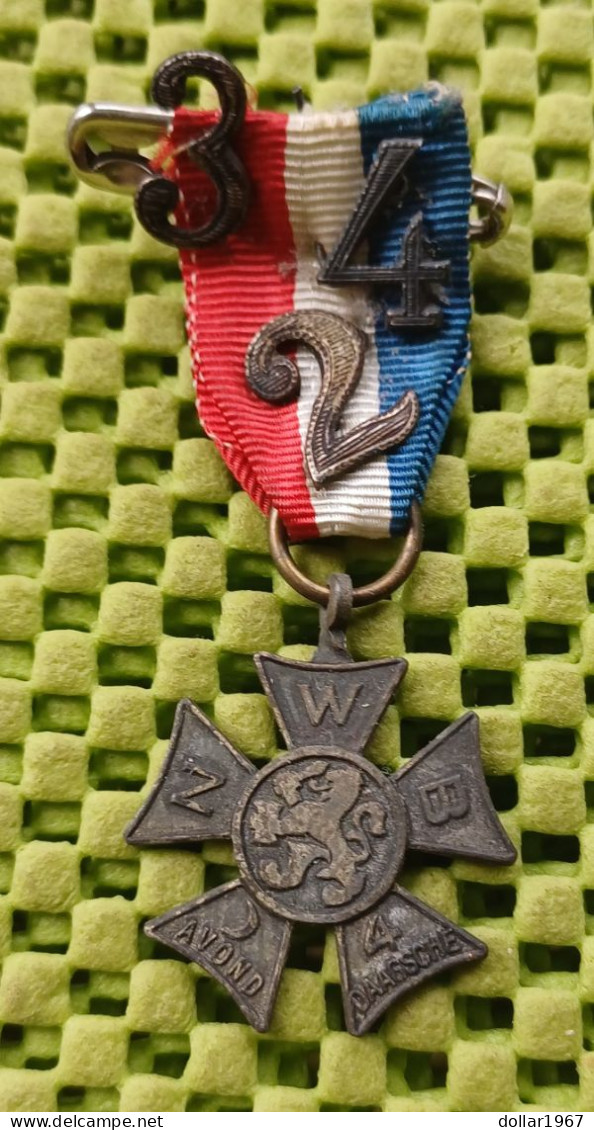 Medaille - Avondvierdaagse / Avond 4 Daagsche - 2-3-4 , Lood -  Original Foto  !!  Medallion  Dutch - Autres & Non Classés